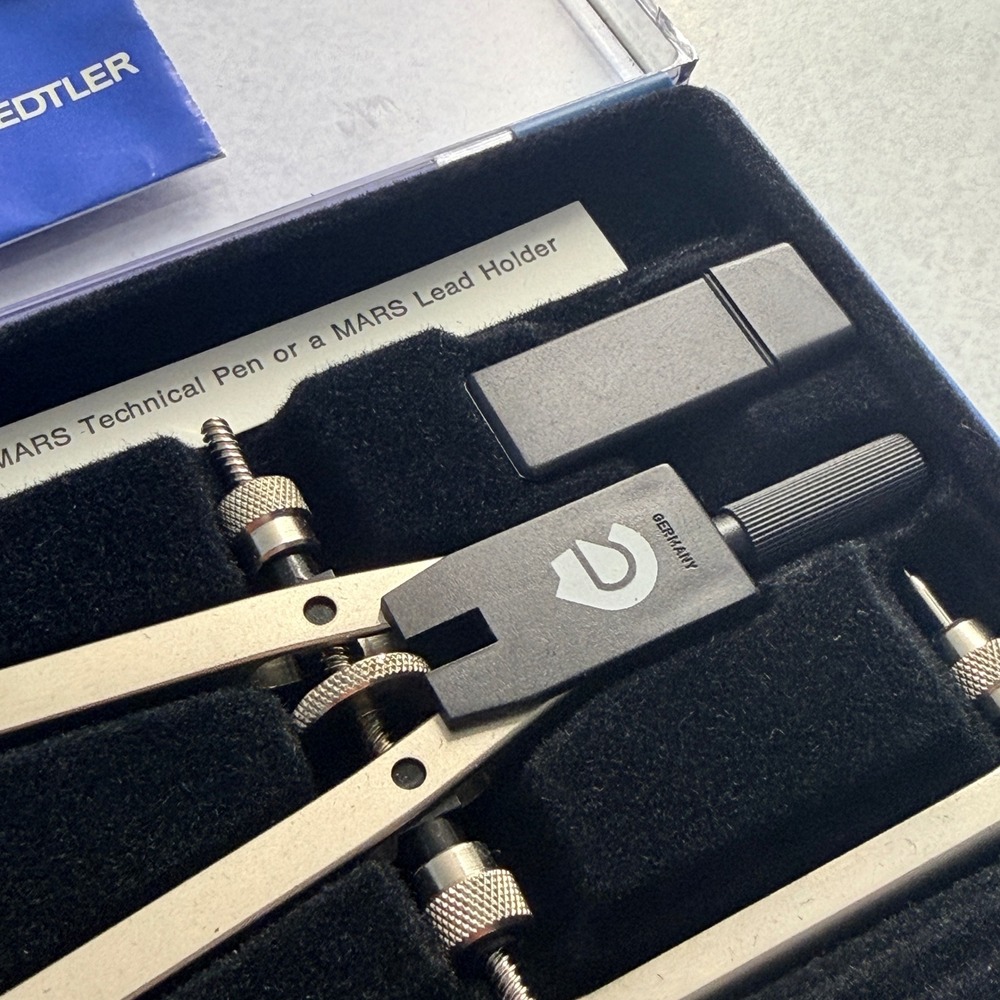 Staedtler Mars Superbow Drafting Set Germany Compass Extension Bar Engineering - Picture 2 of 4